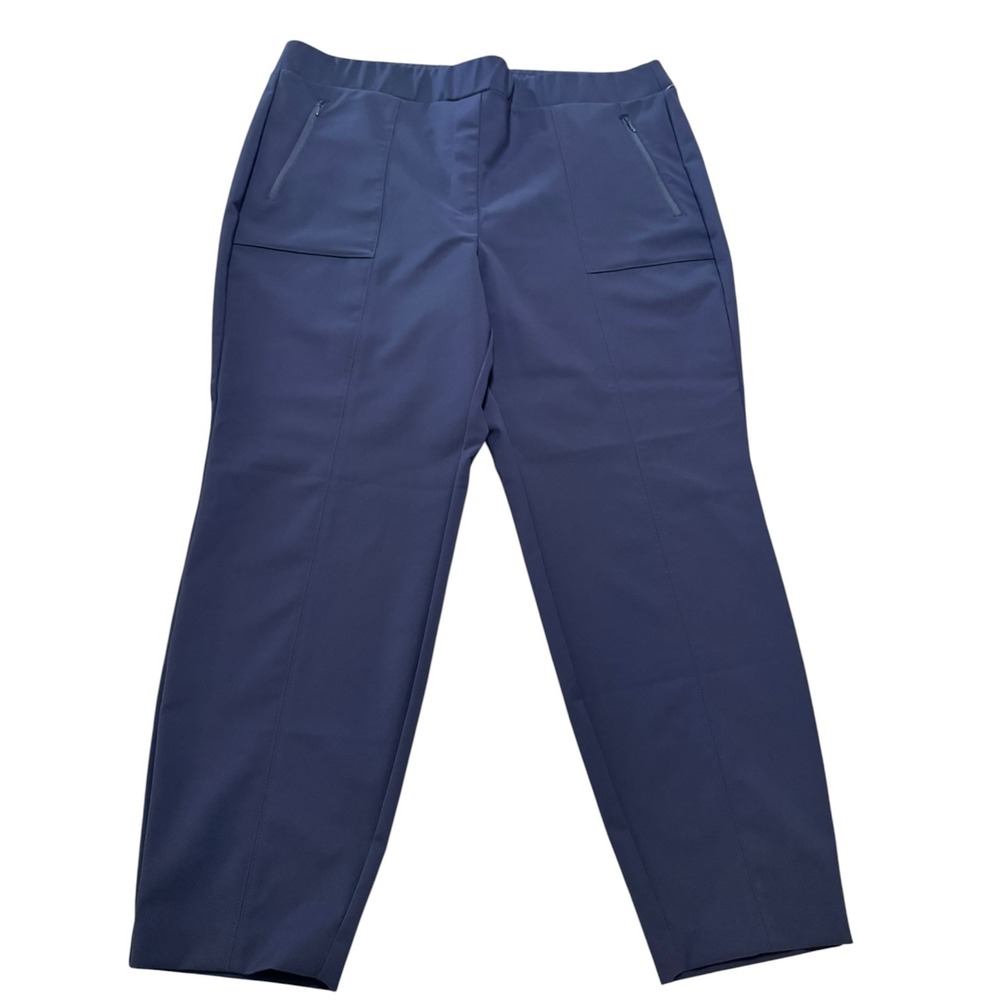 Lane Bryant Navy On-The-Go Slim Ankle Pants Stretch Nylon Travel Work Career 20